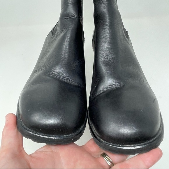 Paola Ferri Black Leather Ankle Boots – Size 10, Pull-On with Elastic Sides - Picture 5 of 10